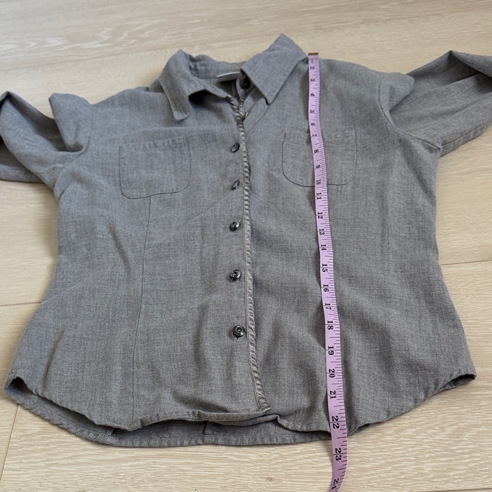 Armani Exchange Gray Button Down Long Sleeve Shirt - image 6